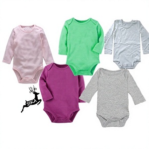 Direct Factory Tirupur norme européenne mode coton biologique bébé vêtements Offre Spéciale enfant en bas âge barboteuse ensemble bouton pression - Product Image 1