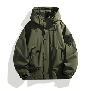 Veste d'extérieur unisexe coupe-vent et imperméable pour cyclisme, pêche, alpinisme, taille mi-haute, effet délavé, douce et résistante à l'eau, stock importé - Product Image 5