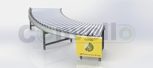 Convoyeur à rouleaux motorisé en acier inoxydable, vitesse réglable, entraînement par chaîne, ligne de convoyage flexible pour usine de fabrication - Product Image 2