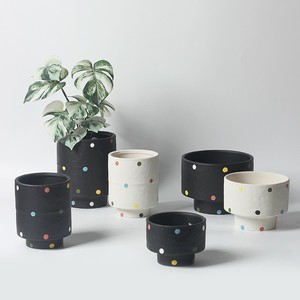 <span class=keywords><strong>Vase</strong></span> haut de style nordique, pot de fleurs <span class=keywords><strong>d</strong></span>'intérieur pour plantes vertes, cactus, <span class=keywords><strong>orchidée</strong></span> en pot avec trous, à pois, fait main - Product Image 1