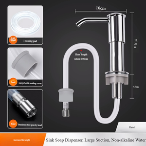 Distributeur de liquide de savon à bassin intégré Tube d'extension écologique Distributeur de liquide de savon à <span class=keywords><strong>vaisselle</strong></span> <span class=keywords><strong>Pompe</strong></span> <span class=keywords><strong>Lave</strong></span>-<span class=keywords><strong>vaisselle</strong></span> de comptoir - Product Image 6