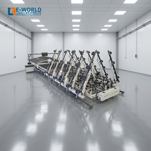 Línea de Producción de Corte de Vidrio CNC de Alta Precisión Totalmente Automática, Máquina de Procesamiento E WORLD Steel 220V 50HZ 2-19mm - Product Image 1