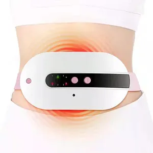Almohadilla de calefacción Menstrual eléctrica personalizada para mujeres, alivio del dolor, vibrador del vientre, cinturón de calefacción de masaje, masajeador de vibración