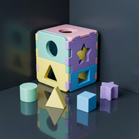 Cubo clasificador de formas geométricas impreso en 3D con tecnología FDM, juguete educativo de bloques multiforma para el aprendizaje infantil, OEM personalizado