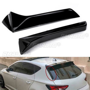 1 Paire d'aileron de spoiler latéral de fenêtre arrière noir brillant pour Seat Leon 5F FR MK3 MK3.5 2013-2021, style Canards Splitter - Product Image 1