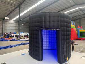 Château gonflable portable noir bon marché lumière led pour selfie <span class=keywords><strong>photo</strong></span> <span class=keywords><strong>cube</strong></span> 360 tente gonflable de photographie de photomaton - Product Image 3