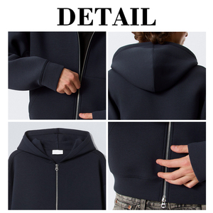 Sweat à capuche zippé pour homme KingSen, 100 % coton de haute qualité, en tissu French Terry, design décontracté - Product Image 6