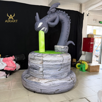 Dragon gonflable maléfique pour la décoration de fête d'enfants, ornement de dessin animé gonflable personnalisé pour l'affichage d'événements d'Halloween