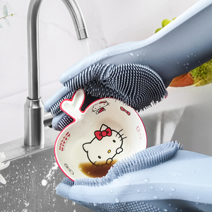 Nouveaux accessoires de cuisine tendances outils nettoyage caoutchouc magique <span class=keywords><strong>Silicone</strong></span> <span class=keywords><strong>gants</strong></span> de vaisselle - Product Image 5