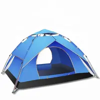 Fabriek Groothandel Custom Logo Outdoor Camping Automatische Snelheid Open 3-4 Persoon Dubbeldeks Tent