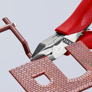 Alicates de corte diagonal Knipex Electronics, con punta lisa y ancho de mordaza de 1/4 pulgada, de grado industrial, de acero al cromo vanadio - Product Image 1