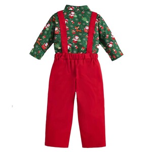 Chemise à carreaux rouge à manches longues et jean pour bébé garçon et fille, 2 pièces, 0-3T, vêtements pour bébé garçon, Noël KBCS-008 - Product Image 2