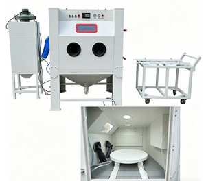 Dry <b>Sandblasting</b> Machine Manual Sand Blasting Cabinet for Aluminum Parts - Product Image 1