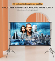 Écran de cinéma portable pliable Sunterre 150 pouces 16:9 3D HD blanc mat pour intérieur et extérieur