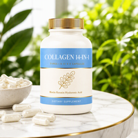 Capsules de complément de collagène Complex 14, 90 capsules, complément de collagène antioxydant pour adultes pour nourrir la peau