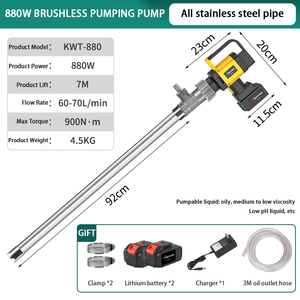Cavitt ปั๊มสูบน้ำมันแรงดันสูงปั๊มสูบน้ำมันดีเซลสแตนเลสทั้งหมดแบตเตอรี่ลิเธียมสองก้อนสามารถปรับแต่งได้ - Product Image 3