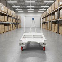 Carro de Acero Industrial de Alta Resistencia CASE CARTER OEM de 2 Niveles con Ruedas Giratorias de Cuatro Ruedas y Frenos, Apilable hasta 4 Niveles