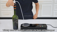 Scelleuse sous vide portable en acier inoxydable avec balance de cuisine amovible de 2 kg et minuterie intelligente pour la conservation des aliments domestiques