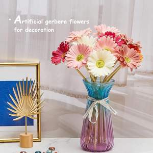 Fleur artificielle en PU Gerbera Daisy africaine à tige unique en gros pour arrangement floral - Product Image 5