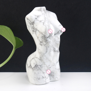 Natural Healing Gemstone Rose Quartz Polished Crystal Nude Woman Body Torso Statue - Product Image 4