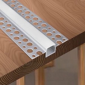 Profilé en aluminium 6063 pour <span class=keywords><strong>bande</strong></span> LED décorative d'intérieur, utilisation pour cloisons sèches et plâtre, série 6000, argent/noir/blanc - Product Image 1