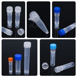 Tubo congelamento 1.5ml1.8ml5ml10ml tubo congelamento plástico tubo teste plástico descartável - Product Image 6
