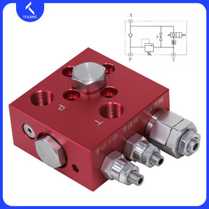 Bloc de vanne hydraulique Tianlong Machinery 24V, groupe de vanne composite en acier manuel pour plateforme élévatrice - Product Image 4