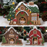 Cachette mignonne de hamster en bois solide naturel avec la conception originale personnalisable