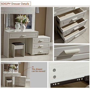 गुआंगज़ौ बेडरूम फर्नीचर सफेद रंग आधुनिक छोटे से एक बेडरूम सेट बेड - Product Image 5