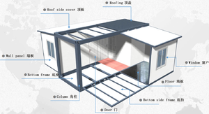 Casa Prefabbricata di Lusso con 2 Camere da Letto, <span class=keywords><strong>Modulo</strong></span> Mobile Espandibile in Container d'Acciaio da 40 Piedi per Uso Alberghiero in Piccole Case Galleggianti - Product Image 6