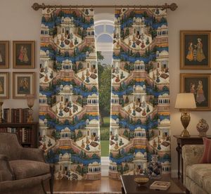 Classic Royal Palace Complex <b>Window</b> Curtains Dense Floral Panel 70% Light Blocking Premium Printed Drapes for Bedroom - Product Image 5