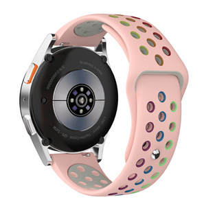 Correa de Reloj Deportiva Universal de Silicona de Doble Color Arcoíris de 20/22 mm para Relojes Inteligentes Samsung, Huawei y Garmin - Product Image 3