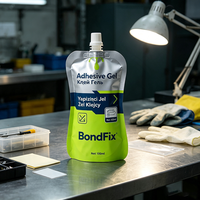 Pochette adhésive anti-corrosion de 100 ml avec bec verseur, facile à transporter, pour produits chimiques industriels