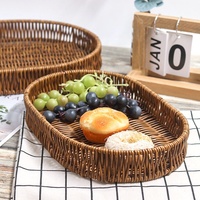 Panier en rotin PP tressé à la main pour fruits, pain, légumes, idéal pour restaurant et service de plats chauds
