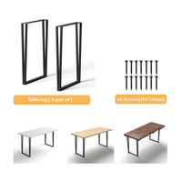 En stock, robuste et facile à assembler |   Pied de table en acier industriel moderne, capacité de charge de 200 kg, prêt à installer (1 pièce)