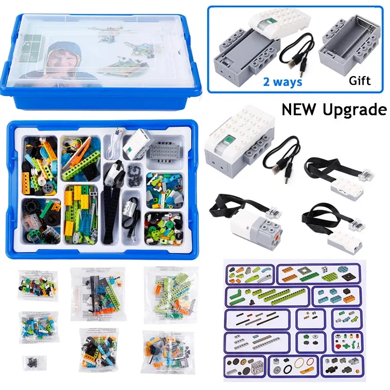 276 buah jumlah besar MOC WeDo 2.0 robot konstruksi Set blok bangunan cocok 45300 pendidikan kreatif DIY mainan