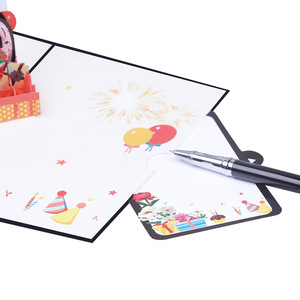 Carte de vœux en papier couché avec enveloppe pour 10e anniversaire, impression UV, pelliculage mat, DIY - Product Image 3