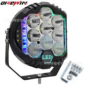 Three-Sided Rgb <b>Work</b> <b>Light</b> 7 Inch <b>Led</b> Off Road Lighting With Remote Control Waterproof For Vehicle Use - Product Image 2