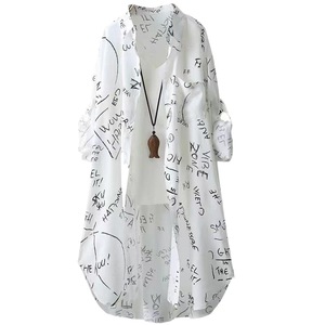 Promozione Estiva: Camicetta Casual da Donna con Bottoni Decorativi, Stampa Floreale, Camicia da Spiaggia a Maniche Lunghe, Abbigliamento da Ufficio - Product Image 5