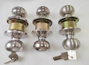 Cerradura de pomo de puerta redonda de acero inoxidable de grado 304 a granel de diseño moderno 60mm Backset con 3 Llaves para uso residencial y comercial - Product Image 4