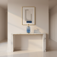 Lampe de table LED en verre bleu, base flexible, style moderne simple, finition laiton, support de lampe de chevet avec douille E27, lumière d'ambiance