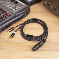 Nouveau câble audio double RCA femelle en gros, adaptateur de câble pour consoles de mixage