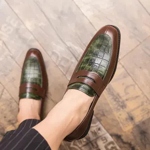 Productos más vendidos para calzado de hombre con mocasines de cuero italiano Crocodile Oxfords y zapatos de vestir de gamuza