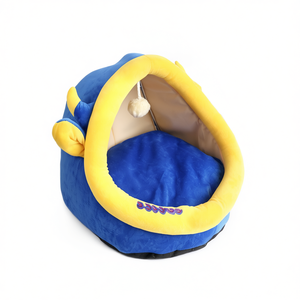 Cuccia per Animali Yommy 40x40x34cm Blu Giallo, Nido Morbido e Accogliente per Gatti e Cani - Product Image 2