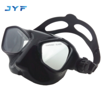 Masque de plongée en verre réglable de bonne qualité JYF, masque de plongée sous-marine à double lentille trempée