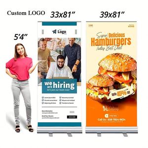 Retractable 80x200cm <b>Banner</b> Stand with Custom Printing for Advertising and Sports Events - Product Image 1