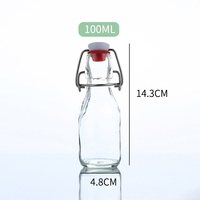 Botol kaca wadah minuman Swing Top dengan produsen Mini 100 60ml Flip