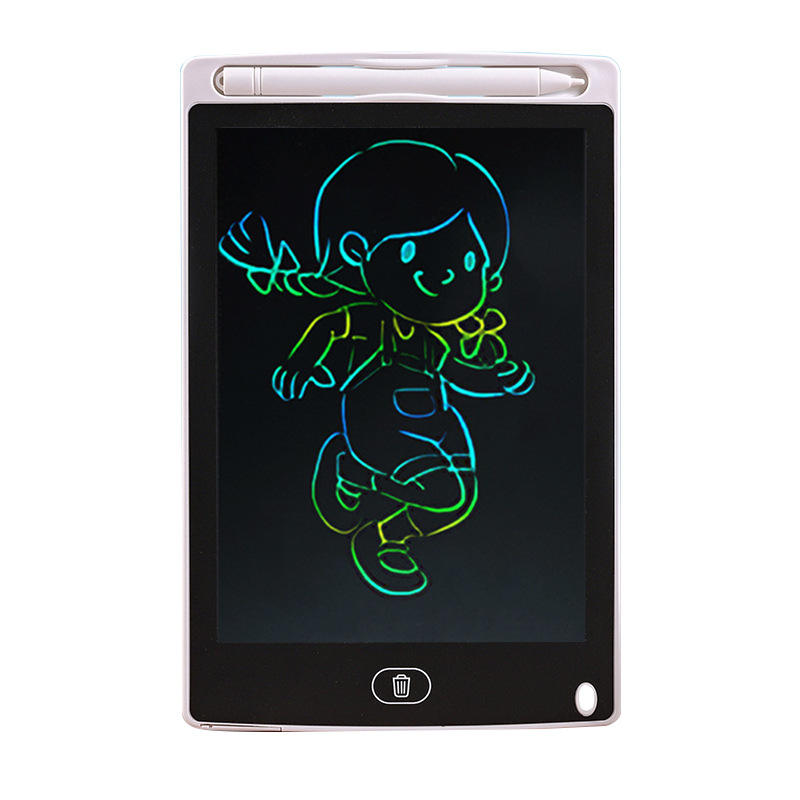 Tablette d'écriture couleur 85 pouces, fond blanc.