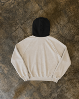 Hongguan özel baskılı kapüşonlu sweatshirt, kontrast renkli kapüşon, cepli, büyük beden, günlük sokak giyimi erkek sweatshirtü