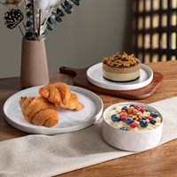 Ensemble de 12 assiettes et bols en céramique sans plomb, compatibles micro-ondes, série Ocean, design moderne minimaliste, vaisselle de cuisine